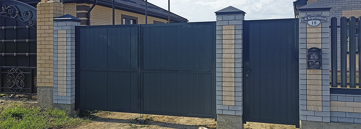 Въездные ворота в Усть-Лабинске под ключ