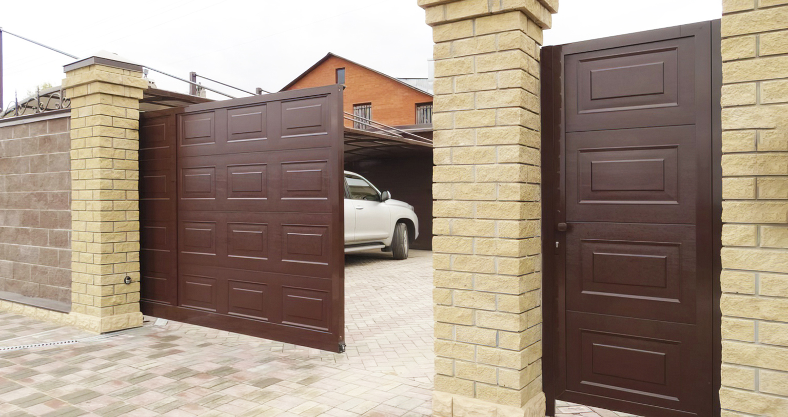 Ворота с калиткой в Усть-Лабинске под ключ